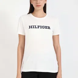 Tommy Hilfiger Women Typography Applique T-shirt-image-38