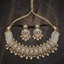 Kushal's Fashion Jewellery Kundan-Studded & Beaded Jewellery Set-15