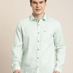 Turtle Printed Spread Collar Long Sleeves Pure Cotton Relaxed Slim Fit Casual Shirt-image-26