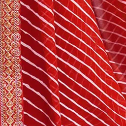 HERE&NOW Leheriya Print Sequinned Pure Georgette Saree image 3