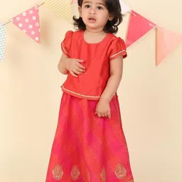 Fabindia Girls Printed Cotton Gotta Patti Ready to Wear Lehenga & Choli-picture-45