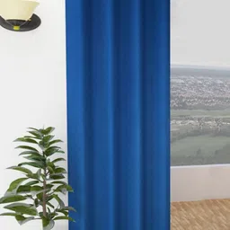 Yellow Weaves Blue Room Darkening Door Curtain-image-20