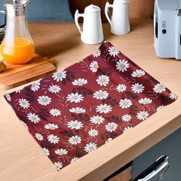 REVEXO Maroon & White Printed Water-Resistant Shelf Liner-image-21