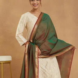 Fabindia Zari Cotton Silk Dupatta-picture-41