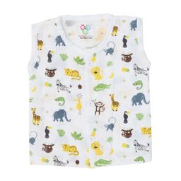 Infant Round Neck Printed Cotton Jhablas MBJ-002_0-6M-5