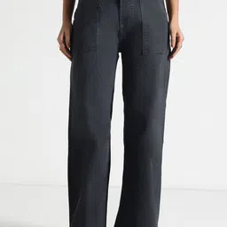 Code 61 Women Wide Leg High-Rise Light Fade Stretchable Jeans-image-33