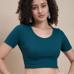 R.Code by The Roadster Life Co. Women Round Neck Ribbed Crop Top-image-56