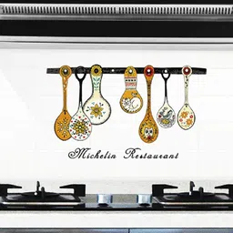 Asian royal Black & Brown Kitchen Printed Self-Adhesive Decals and Stickers-image-19