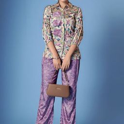 JIVORA Floral Printed Shirt & Trousers Co-Ords-image-78