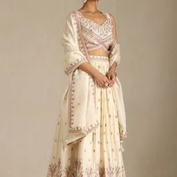 Soch Printed Thread Work Ready To Wear Lehenga And Blouse With Dupatta image 2