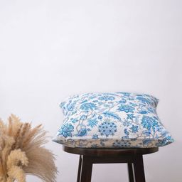 Block N Style Blue & White Floral Square Cushion Covers-image-82