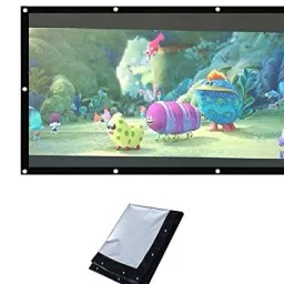 Moiz 86 Inch Diagonal, 4:3 Viewing Aspect Ratio, 69 Inches x 52 Inches, Supports UHD-3D-4K Technology Universal Eyelets Type Foldable White 6 Feet - Width x 4 Feet - Height Projector Screen (Width 175 cms x 132 cms Height) Projector Screen (Width 175 cm x 132 cm Height) image 2