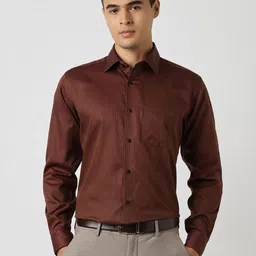 Van Heusen Regular Fit Striped Pure Cotton Formal Shirt-picture-8