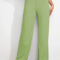 TOOCHKI Women Relaxed Fit Straight High-Rise Trousers-picture-33