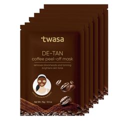 Twasa Set Of 6 De Tan Coffee Peel Off Mask- 15 g Each-4