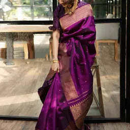 Visit Wear Woven Design Pure Silk Banarasi Saree-picture-35