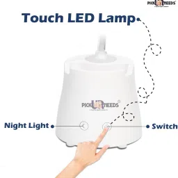 pick ur needs 2 iN 1 Study Table Lamp Rechargeable Desk Light Touch Model With Nigh lamp & Pen Stand Study Lamp image 3