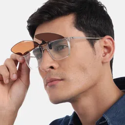 Carlton London Unisex Brown & Grey Toned Polarised Lens Sunglass Clip image 4