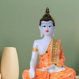 Aura White Buddha Idol Showpiece-image-36