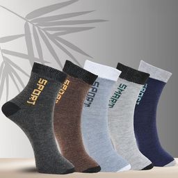 MJE Pack Of 5 Printed Mid Rise Ankle Length Socks-picture-4