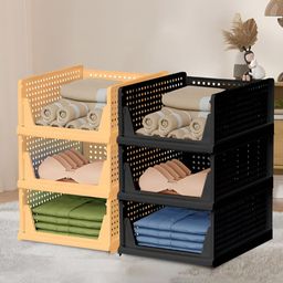 RUBOXA Cream-Coloured Set of 6 Regular Multi-Utility Organisers-11