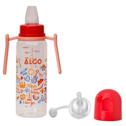 Adore Algo White & Red Printed 2 in 1 Spout & Straw Baby Sipper With Twister Handle-18