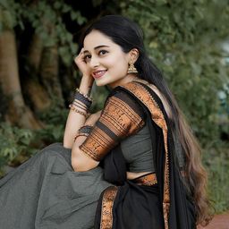 MANMOHITSAREE Zari Work Semi-Stitched Lehenga & Unstitched Blouse With Dupatta image 5