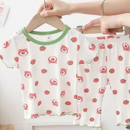 LULU & SKY Girls Printed Night suit-13