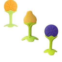 Kalra Magic 3Pcs Yellow & Green BPA-Free Fruit Shaper Small Teethers-picture-39