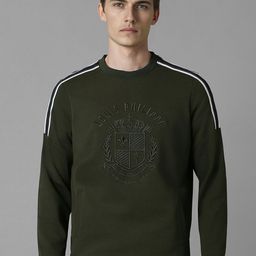 Louis Philippe Sport Men Embroidered Brand Logo Cotton Sweatshirt-image-106