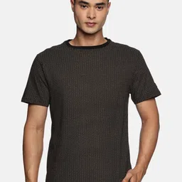 ABLING Men Bio Finish Geometric Printed Round Neck Pure Cotton T-shirt-image-68