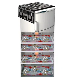 LooMantha 5-Pcs Blue & Grey Printed Refrigerator Appliance Covers-image-18