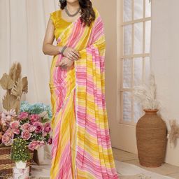 DIVASTRI Multi Printed Poly Georgette Sarees-picture-4