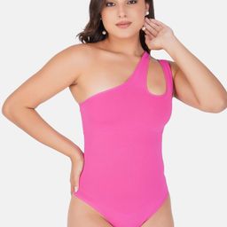 SHOP THE EDIT One-Shoulder T Waist Bodysuit-image-89