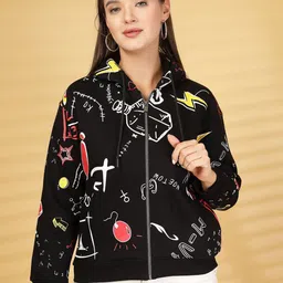 Juelle Women Printed Hooded Sweatshirt-image-58