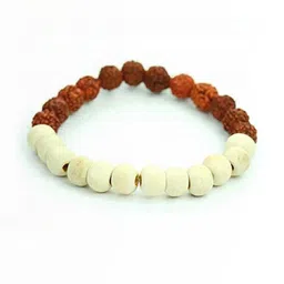 Divine souvenirs Unisex Artificial Beaded Wood Elasticated Bracelet-48