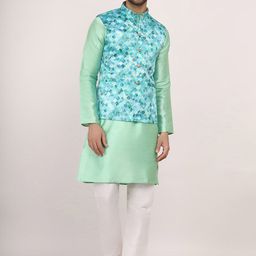 Sadree Men Regular Dupion Silk Kurta with Churidar-picture-8