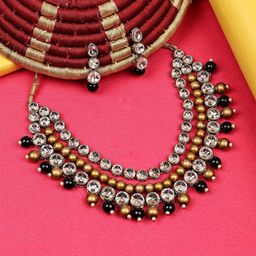 Dhivara Kundan Studded Jewellery Set-image-80