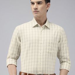 Arrow Pure Cotton Tartan Checked Manhattan Slim Fit Formal Shirt-picture-14