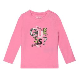 GUESS kids Girls Typography Printed Round Neck Cotton T-shirt-image-38