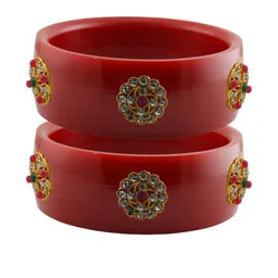 Vidhya Kangan Multi-Coloured Brass Bangles-image-87