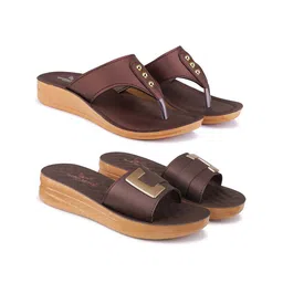BERSACHE Women Pack Of 2 Casual Open Toe Flats-picture-29