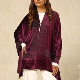 Soch Women Printed Velvet Shawl-image-72
