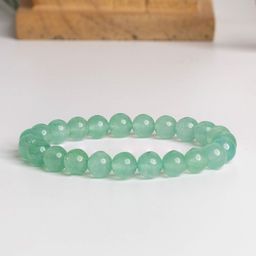 Look and Adorn German Silver Artificial Beaded Elasticated Bracelet-37