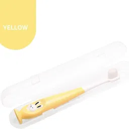 Toothbrush For Kids|Ultra Soft Micro Bristles |BPA Free with Suction Cup(Yellow) Extra Soft Toothbrush-image-53