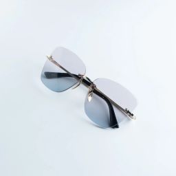 Gradient, UV Protection, Mirrored, Toughened Glass Lens Cat-eye, Butterfly, Retro Square Sunglasses (Free Size)-image-80