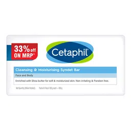 Cetaphil Set of 4 Cleansing & Moisturizing Syndet Bar with Shea Butter - 100 g each image 2