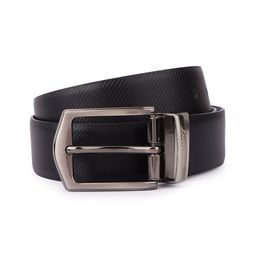 The Roadster Lifestyle Co Men Textured Italian Genuine Leather Reversible Buckle Belt-picture-11