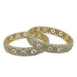 Anouk Set Of 2 Gold-Plated Cubic Zirconia-Studded Bangles image 4