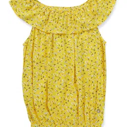 Gini and Jony Girls Floral Printed Off-Shoulder Cotton Top-58